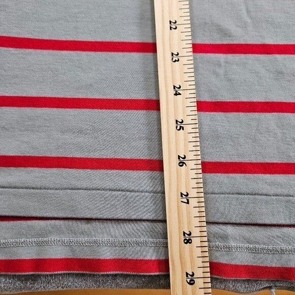 Polo Ralph Lauren Mens XL Gray Red Stripes Pony Single Stitch Slits Buttons FLAW - Picture 6 of 13